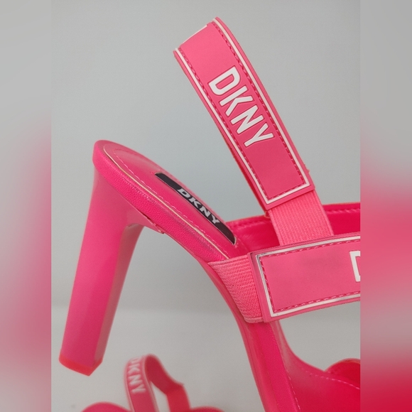 DKNY Pink Logo Slingbacks Size 9 - Picture 10 of 15